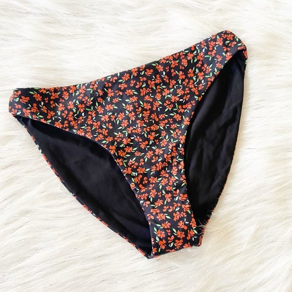 Beach Riot | Swim | New Beach Riot Black Floral Bikini Swimsuit Bottom ...